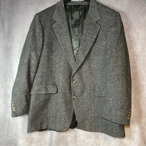 Vintage Barrister 46/48R Gray 100% Camel Hair Blazer Sport Coat Jacket